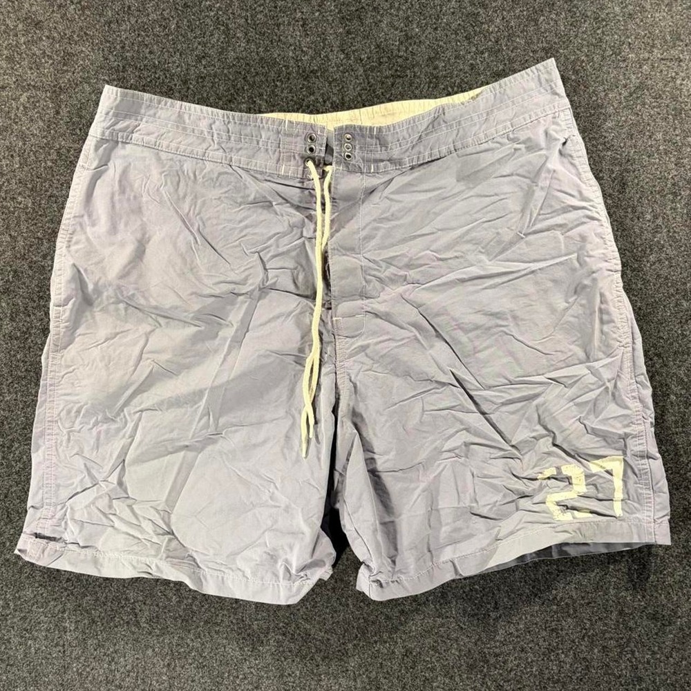 Polo Ralph Lauren Mens Grey Swim Shorts Board Shorts Size 36 Preppy 21 Graphic